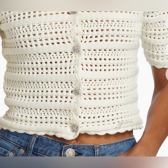 NWTA Ganni Short Sleeve Cardigan - Picture 5 of 7